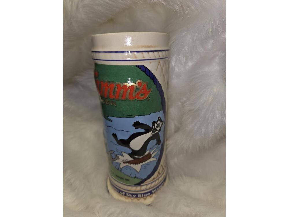 Vintage Hamm's Beer Ceramic Stein with Iconic Bear and Nature Scene